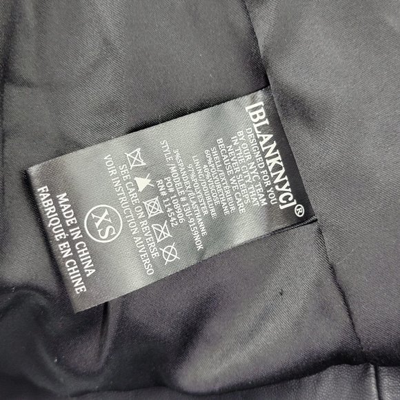 Blank NYC Vegan Faux Leather Moto Jacket Black XS - Picture 5 of 5